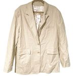 ASTR  Size XL Cream Linen Blend 2 Button Blazer Shoulder Pads NEW NWT Photo 0