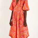 Farm Rio ππ Bright Forest Midi Dress ~ Botanical Print Small S NWT Photo 0