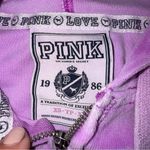 PINK - Victoria's Secret VICTORIAS SECRET PINK Terrycloth Full Zip Hooded Sweatshirt Logo Y2K Purple XS Photo 2