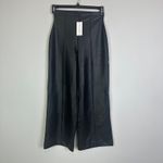NEW Ripley Rader Black Vegan Leather Straight Leg Pant: Cropped Size 3 (Medium) Photo 2