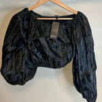 Nasty Gal NWT  Poof Sleeve Crop size small Photo 0
