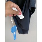 Cupshe  One-Piece Cut Out Cross‎ Back Deep V-Neck Ruched High Cut Navy Medium NEW Photo 12