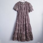 Baltic Born  Mirabel Olive Green And White Embroidered Eyelet Midi Dress Photo 1