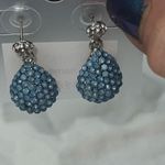 Cana by Gennaro‎ Light Blue Crystal Drop Earrings Photo 1