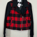 Jack by BB Dakota NWT Jack by‎ BB Dakota Red & Black Plaid Moto Jacket Size M Photo 0