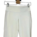 Lululemon  White Cropped‎ Leggings w/ Tan Side Stripes Size 4 Photo 1