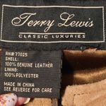 Vintage Terry Lewis Suede Leather Jacket Womens Tan Zip Front Heritage Size XL Brown Photo 2