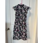 EXPRESS ‎ Women’s Black Floral Lace Dress XS Mock Neck Sleeveless Party Cocktail Photo 3