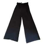Chaser NWT Paper Bag Waist Jersey Soft Wide Leg Black High Rise Pants SZ M Photo 0