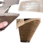 C Comfort Beige Sand Colored Zip Up / Fringe Detailed Wedges Size 10M Photo 9