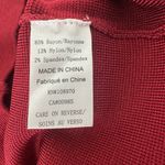 Zac Zac Posen Dress Ruffle Peplum Waist Stretch Knit Slinky 2000s y2k Medium Red Photo 10