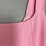Lulus  Maxi Dress Thigh High Slit Pink Crepe Size Medium Square Neckline Cocktail Photo 11