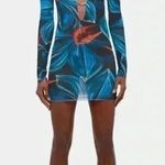 Louisa Ballou Helios Double Layer Mesh Dress Night Blooming Flower Size Medium Blue Photo 0