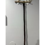 Womens Brown Genuine Leather Braided Belt Brass Buckle Size 40 Argentina 45" Lon Photo 4