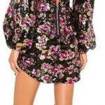 For Love & Lemons ‎ Morrison Mini Dahlia Floral Dress Black Sequin Size XS Photo 1