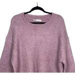 ZARA  Oversized Long Sleeve Round Neck Pullover Sweater Rib Trim M Purple #3394 Photo 1