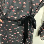 Hutch NEW x ModCloth Truth From My Red Lips Black Midi Dress Size LARGE Photo 6