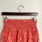 Aerie Women’s Shorts Orange Peach Smocked Waist Ditzy Floral Casual Size Small Photo 5