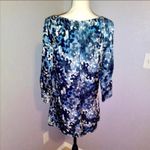 Michael Kors  100% silk blue patterned Mini dress Photo 4