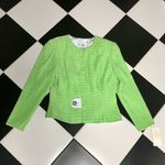 After Five NWT Vintage Lime Green Blazer Jacket Crystal Bejeweled Pistachio sz M Photo 1