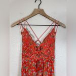 Free People  Adella Printed Floral Mini Slip Dress in Red Meadow Combo XS $98 Photo 4