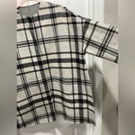 Max Mara Rare Weekend Reversible Checked Gray Black Cream Plaid Wool Coat Size S Photo 10