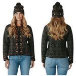 Icelandic Design Wool Tapestry Knit Zip Jacket Nordic Folk Y2K Large F284 Photo 1