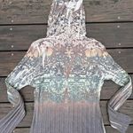 One World Y2K Brown/Green Ribbed Thin Sweatshirt Hoodie Earth Tones Photo 6