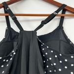 Cacique Swim by Lane Bryant plus size black & white polka dot tankini top sz 14 Photo 3