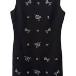 Karen Millen  Floral Embroidered Sleeveless Mini‎ Dress Black Sz6 Photo 0