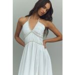 V. CHAPMAN NWT The Scarlette Halter Maxi Dress in White Size 6 Photo 2