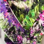 Chiara Boni Le Petite Robe 3/4-Sleeve Ruched Floral Cocktail Dress 42 Photo 6