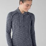 Lululemon  Think Fast Pullover Coco Pique Black / Black size 6 women’s sportswear Photo 0