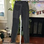 Reformation  Cynthia Shadow Checked High Rise Straight Long Jeans 25 Photo 4