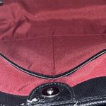 Franco Sarto  black leather bag. Red interior. Used with small minimal tears. Photo 5