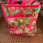 Lilly Pulitzer Green, Pink Floral Cooler Tote Bag Photo 2