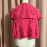 BCBGMAXAZRIA Pink Wool Y2K Poncho Cape Photo 2