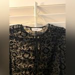 Coach black lace floral dress sheer overlay NEW Size 0 With Pink Flowers Photo 1