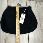 Navy Blue Crochet Knit Clutch Removable Crossbody Chain Strap Boho Chic Metro Black Photo 8