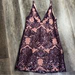 Free People  Night Shimmer Mini-Dress Size 0 Sundown Purple Sequins Sleeveless Photo 9