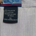 Las Olas Purple Striped Button-Down Shirt with Fish Embroidery Photo 7