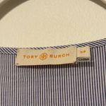 Tory Burch  Cover Up Striped Tunic Size Small Tassel Cotton Beach Swim Top Blue Photo 1