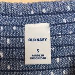 Old Navy  Women’s Linen Blend Blue Chambray White Polka Dots Tank Dress Photo 6