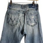 Mother The Tomcat The Confession High Rise Straight Leg Distressed Jeans Size 26 Blue Photo 10