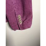 Lands' End  Women’s Corduroy‎ Blazer Size 12 Purple Fuschia Jacket Pockets Casual Photo 3