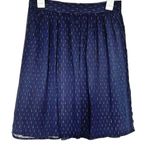J.Crew  Womens Skirt Sz 2 Gold thread Blue Lined Semi Sheer Knee-Length Coastal Photo 1