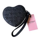 Juicy Couture Liquorice Upgrade U Heart Zip Around Wristlet Wallet Black NEW Photo 3