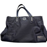 Tory Burch  Packable Large Ella Nylon Tote Navy Blue Purse Womens Travel Photo 0