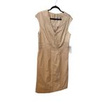 Peter Nygard  Cream Sleeveless Sheath Dress Sz 12 Classic Career Style Minimalist Photo 2