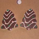 Festive Brown Christmas Tree Boho Earrings Photo 0